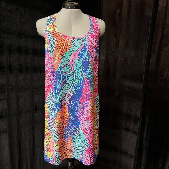 Lily Pulitzer Women Multi Color Betty Electric Racer Back 100% Silk Dress - Picture 1 of 7
